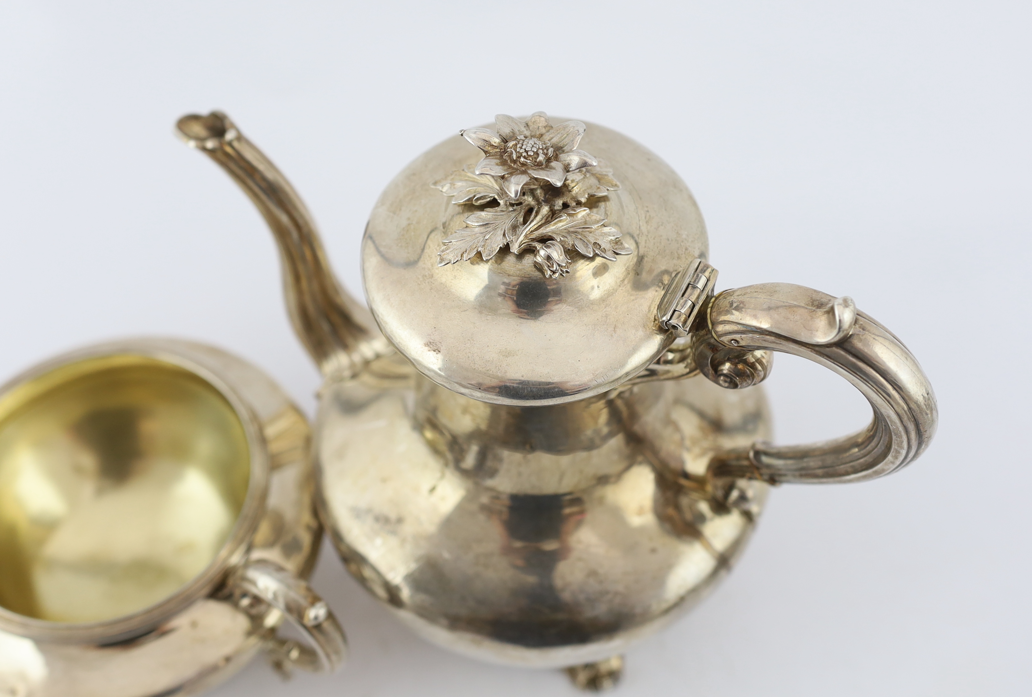 A late William IV/early Victorian silver pyriform four piece tea and coffee service, by The Barnards, CITES Submission reference HB8CE3EA